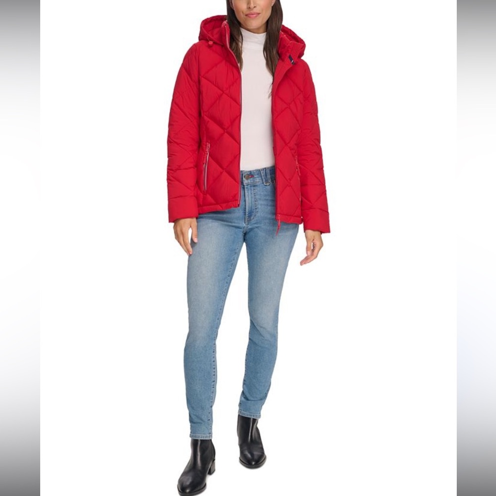 Tommy Hilfiger Red Puffer Jacket Size Small